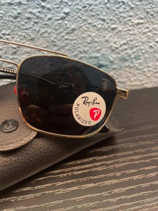 Gafas de Sol Ray-Ban Polarizadas Dorado Negro