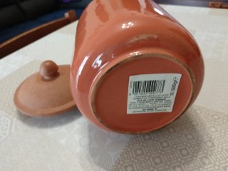 Contenitore terracotta vintage caffè Vergnano