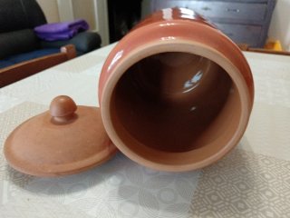 Contenitore terracotta vintage caffè Vergnano