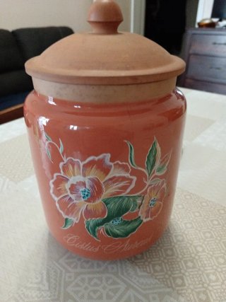 Contenitore terracotta vintage caffè Vergnano