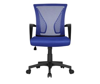 Silla de Oficina Azul con Ruedas