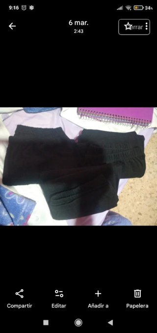 Pack 2 leggings algodón negros