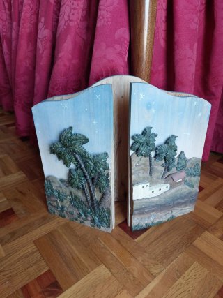 Paisaje Belén 63x28 cm Madera y Resina