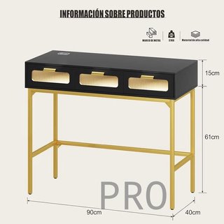 Tocador de maquillaje sin espejo