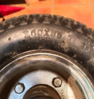 2 Ruedas 260x85 con Rodamientos