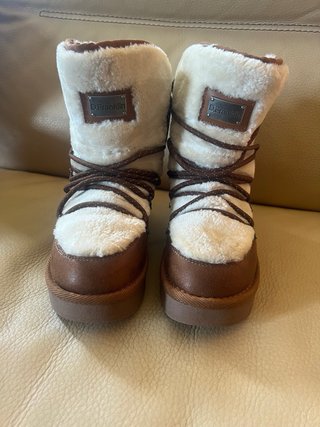 Botas Apreski Marrones y Blancas