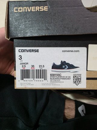 Zapatillas Converse niño velcro negro/plata