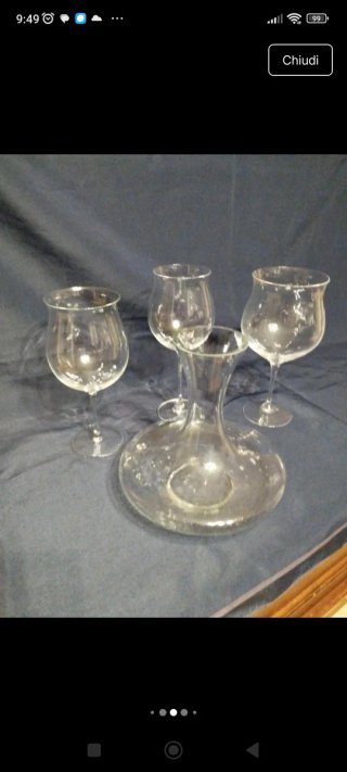 14 Calici e Decanter in Vetro