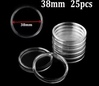 25 Cápsulas 38mm para Monedas