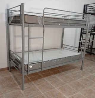 Litera SINGULAR, GRIS + (2)Colchones ¡EN OFERTA!