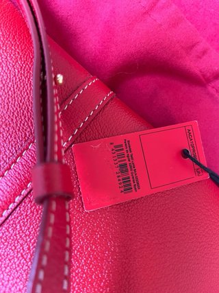 Bolso Carolina Herrera Rojo con Candado Dorado