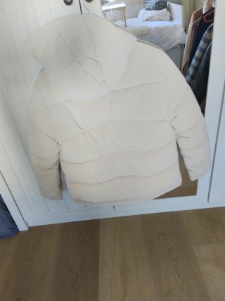 Abrigo acolchado beige