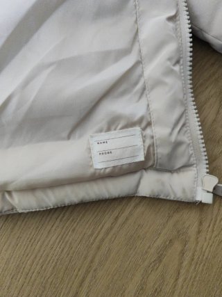 Abrigo acolchado beige