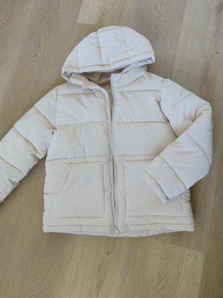 Abrigo acolchado beige