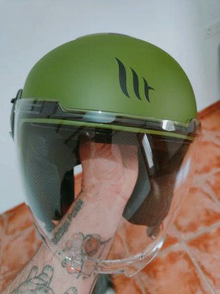 2 Cascos Moto + Guantes Talla L