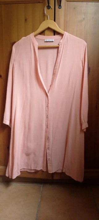 Vestido camisa rosa