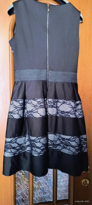 Abito donna nero con pizzo