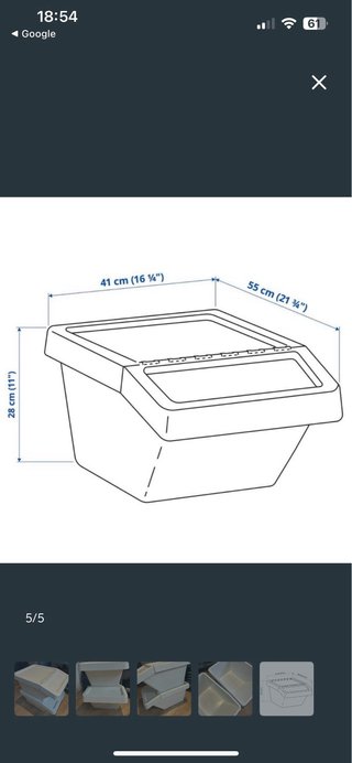 2 Cubos Reciclaje Ikea Blanco