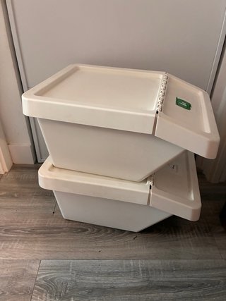 2 Cubos Reciclaje Ikea Blanco