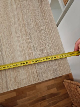 Mesa extensible madera y blanca