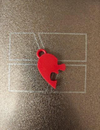 Ciondolo cuore puzzle 3D