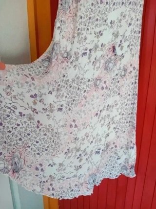 Vestito lungo floreale bianco taglia S