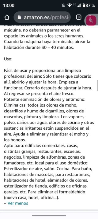 Generador de ozono / Ozonizador