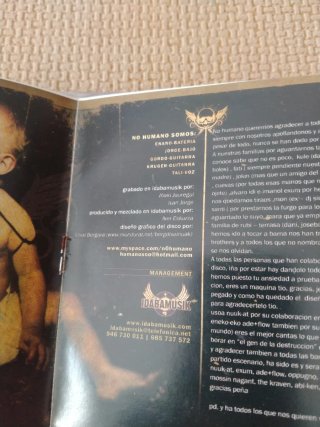 CD de NO HUMANO - Fé Inocente (hardcore)