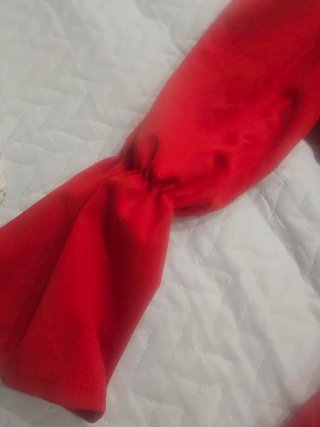 Conjunto rojo blusa y pantalón ancho