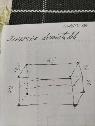 Zapatero 3 niveles metal y plástico
