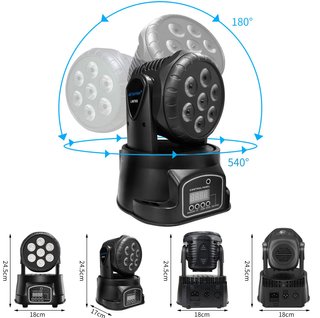 Cabeza Móvil LED Discoteca 7x8W LED RGBW DMX 512