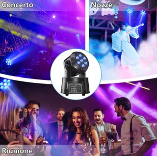 Cabeza Móvil LED Discoteca 7x8W LED RGBW DMX 512
