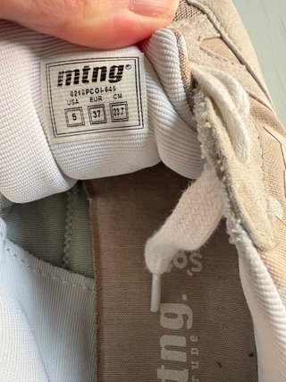 Deportivas Mustang Talla 37 Mujer Beige/Rosa