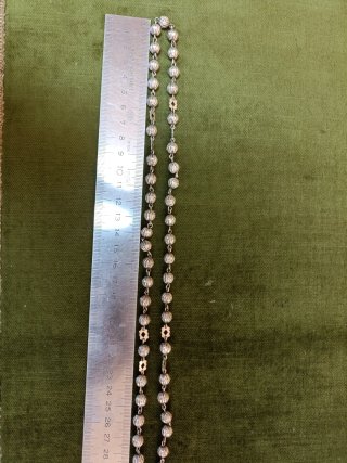 Rosario antiguo de plata