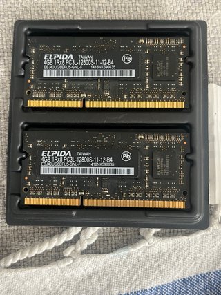 2x ELPIDA 4GB PC3L-12800S DDR3 RAM
