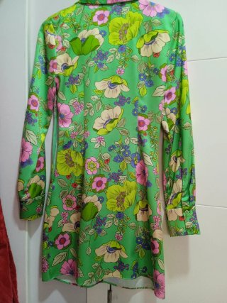 Vestido Zara verde estampado floral