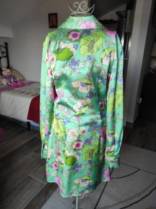 Vestido Zara verde estampado floral