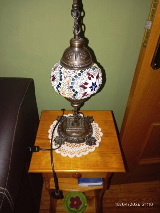Lámpara de mesa mosaico artesanal