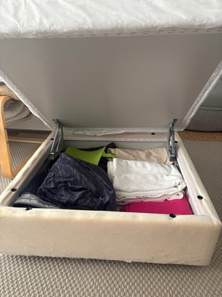 Puf Ikea Beige/Blanco