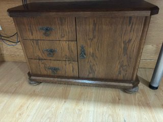 Mueble de entrada madera robusto