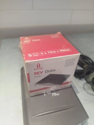Iomega REV 70GB Externo + Discos rare