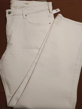 Pantalón C&A Recto Talla L/40/12 Blanco