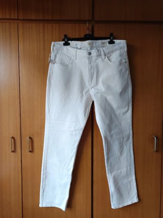 Pantalón C&A Recto Talla L/40/12 Blanco
