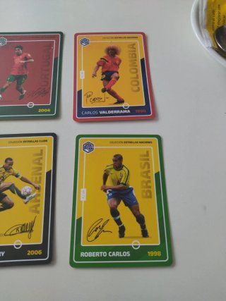 Fichas de fútbol: Hugo Sánchez, Deco, Valderrama