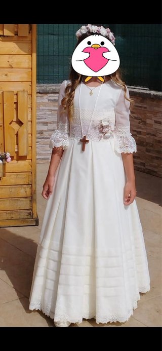 Vestido Comunión Carmy Talla 10 Blanco