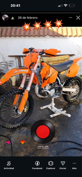 Moto KTM  250 2t Naranja Motocross