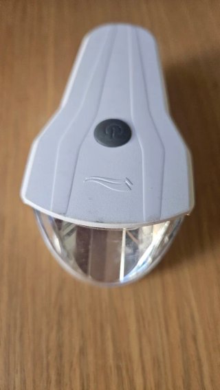 Faro de bicicleta blanco