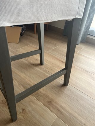 Taburetes altos madera y tela