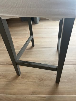 Taburetes altos madera y tela