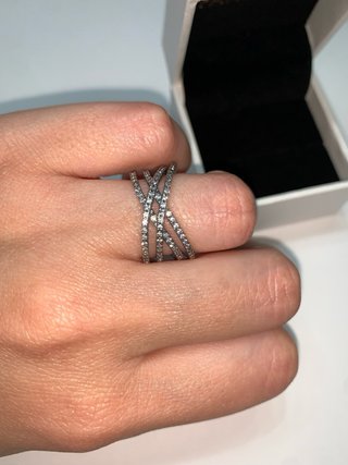 Anillo Pandora Talla 52 con Brillantes